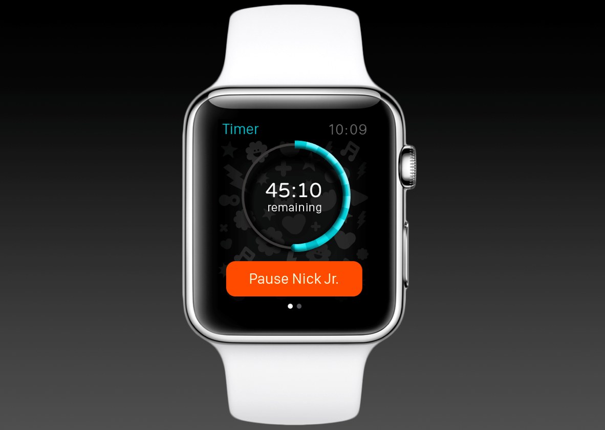 Nick Jr. Apple Watch — Parental timer